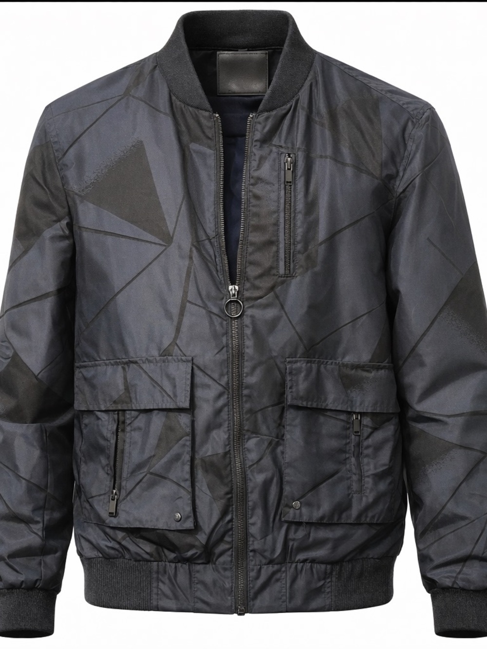 BLANKNYC (Blank NYC) Men’s Bomber Jacket Size M Black Lightweight Zip Utility